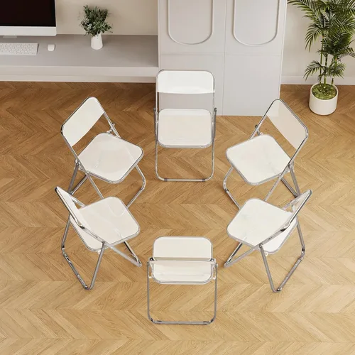 Miniatura 16 de JPBSTO Paquete de 2 sillas plegables de plástico negro, par ejecutivo apilable para oficina, sala de conferencias, área VIP (capacidad de 300 libras)