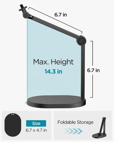 Miniatura 5 de InnoGear Soporte de Micrófono de Estudio, Carga Máxima 2.64 lb Brazo de Micrófono Montaje de Escritorio Soporte de Micrófono de Escritorio
