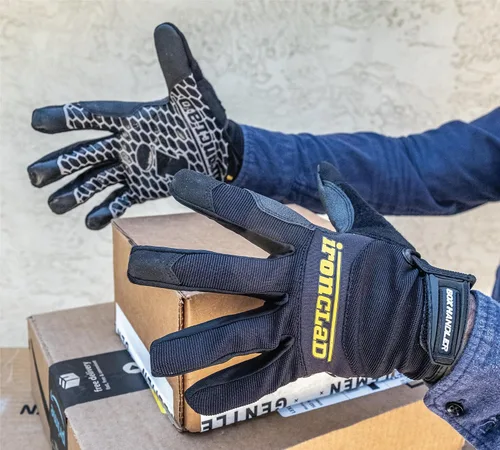 Miniatura 3 de Ironclad Box Handler - Guantes de trabajo BHG, agarre extremo, ajuste de rendimiento, duraderos, lavables a máquina, (1 par), color negro