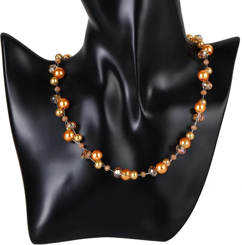 Miniatura 5 de Collar corto de turquesa con cuentas para mujer, joyería de moda con perlas y cuentas de cristal, regalos de cumpleaños para mujer
