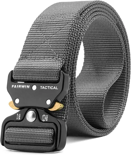 Miniatura 7 de FAIRWIN Tactical Belt, Work Belts for Men Military Webbing Riggers Web Belt Heavy-Duty Quick-Release Buckle