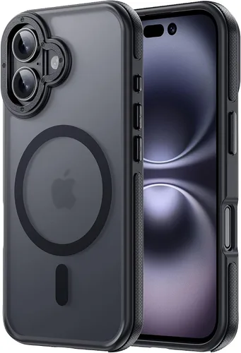Miniatura 58 de Tigowos Magnetic Guardian - Funda diseñada para iPhone 11 Pro [probada en caídas de grado de 10 pies y compatible con MagSafe] Funda delgada Negro