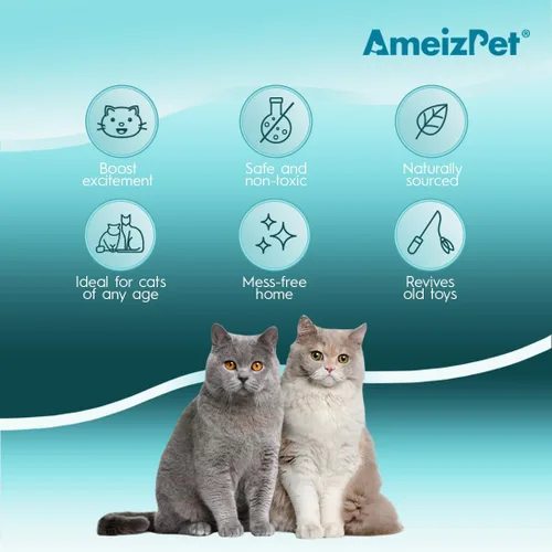 Miniatura 5 de AmeizPet Spray de Hierba Gatera para Gatos, Spray para Arañar Gatos, Spray Transparente para el Comportamiento de Gatos y Gatitos 50 ml (1.69 Oz)