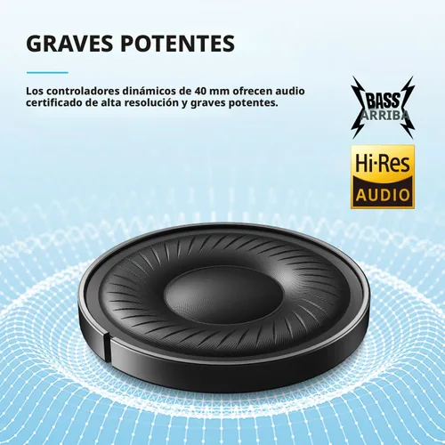 Miniatura 3 de Soundcore by Anker Q20i Auriculares híbridos con cancelación activa de ruido, Bluetooth inalámbrico supraaurales, 40H de reproducción larga con ANC