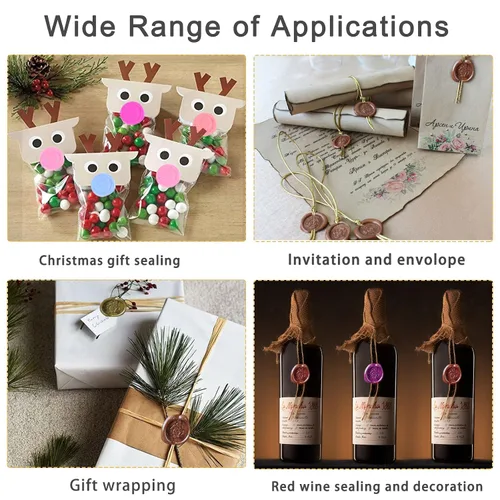 Miniatura 4 de Varillas de cera de sellado y sello para sello de cera, invitaciones de boda, sobres de tarjetas, correos de caracol, paquetes de vino, ideas