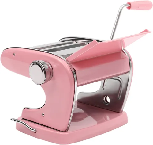 Miniatura 5 de Máquina para hacer pasta, 6 ajustes de grosor ajustables, máquina para hacer pasta, manual de acero inoxidable con rodillos y cortador, perfecta