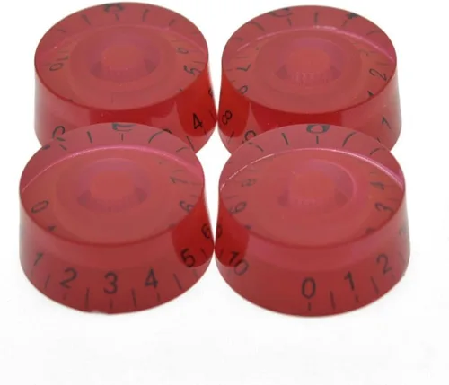 Miniatura 10 de KAISH Juego de 4 perillas de control de velocidad de guitarra de color ámbar, compatible con guitarra LP