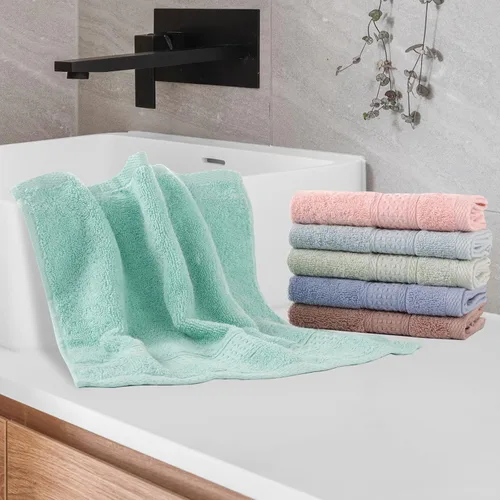 Miniatura 6 de Toallas para cuerpo y cara, juego de toallas de baño absorbentes a granel, toallas de hotel 100% algodón para baño, toallas duraderas y suaves