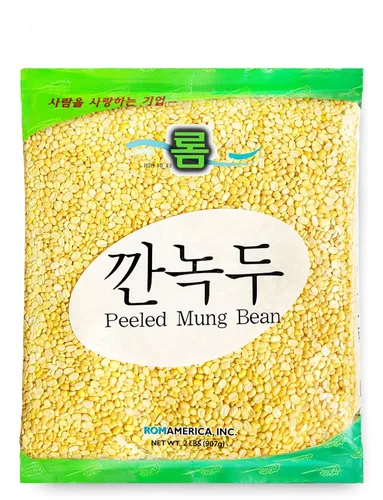 ROM AMERICA Lentejas de Moong Dal secas descascarilladas de alta calidad, veganas, vegetarianas, fáciles de cocinar, altas en proteínas, hierro,