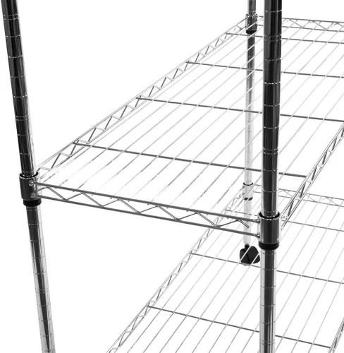 Miniatura 5 de Karl home Estantería de alambre con ruedas, estantes ajustables, estante de almacenamiento de metal para cocina, baño, garaje, despensa, armario