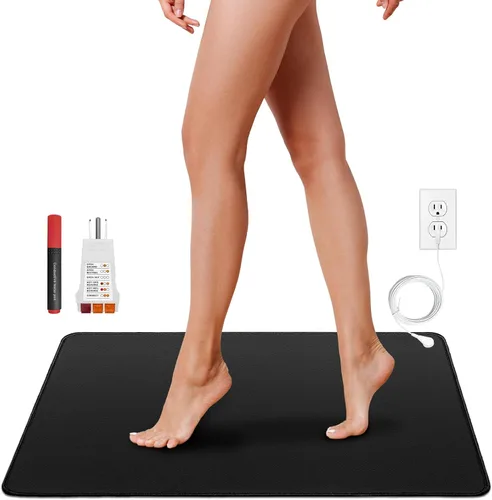 Miniatura 8 de NIULAFR Alfombrilla de tierra conectada a tierra, de 11.8 x 9.8 pulgadas, reduce la ansiedad y el estrés, para un mejor sueño y equilibrio, hogar
