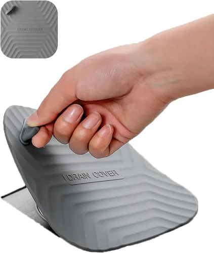 Miniatura 13 de MAOYONG Cubierta de drenaje de ducha - Tapón cuadrado de silicona para drenaje de piso para baño, tapón de drenaje de bañera, tapón de drenaje