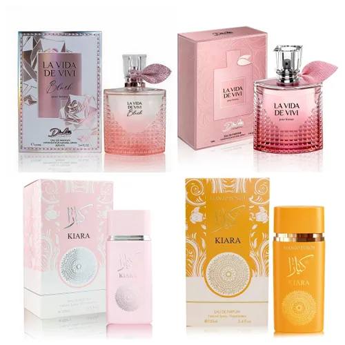 Miniatura 19 de A CENTER Juego de 4 perfumes para mujer – Set de regalo de fragancia floral con vainilla, almizcle y cítricos Eau De Pafume 3.5 onzas líquidas