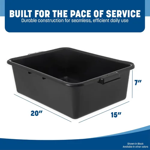 Miniatura 4 de Carlisle FoodService Products N4401103 Comfort Curve™ Caja de Transporte Ergonómica para Lavabo de Lavado, 7 pulgadas de profundidad, Negro