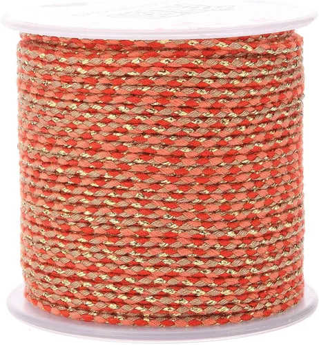 Miniatura 3 de Beadthoven - Cuerda de algodón de macramé de 21.8 yardas (0.067 in), cuerda de algodón torcido colorido para manualidades, tejer, colgar en la Morado