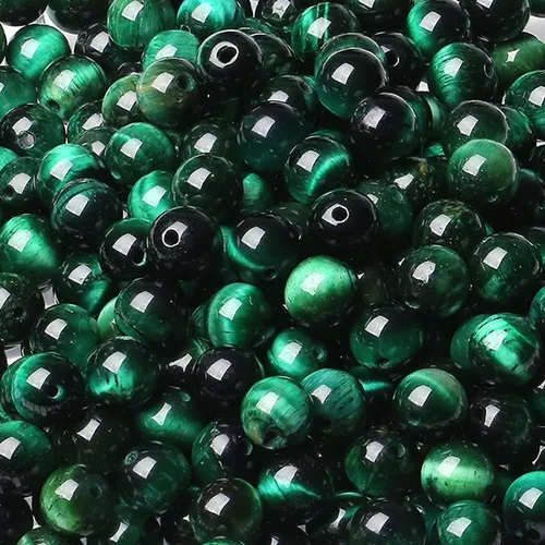 Miniatura 15 de LAIDANLA Cuentas de piedra natural de turmalina rosa y jade, cuentas sueltas redondas de 8 mm, cuentas de piedra preciosa para hacer pulseras, Jade