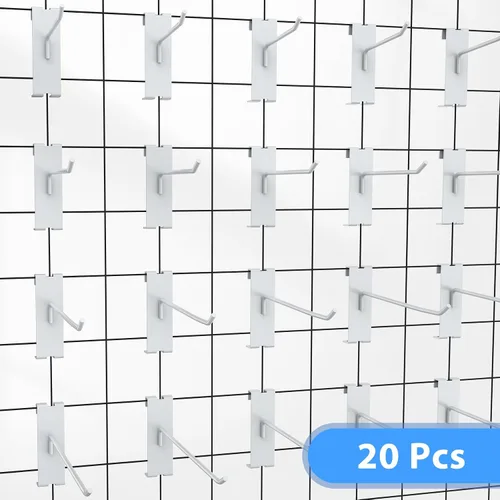 Miniatura 5 de 50 ganchos de rejilla para pared, ganchos de metal para colgar en la pared, accesorios de rejilla para pared de rejilla, accesorios de rejilla