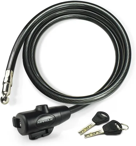 Miniatura 8 de MARQUE Candado de bicicleta con llave – 3/8" (4 pies, 7 pies, 15 pies, 25 pies) cerraduras de cable recto con llaves, cable de seguridad antirrobo