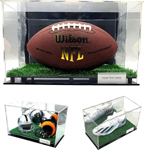 Miniatura 10 de Zapatos de fútbol vitrina caja soporte caja de deportes Memorabilia oro Riser espejo escaparate zapatillas