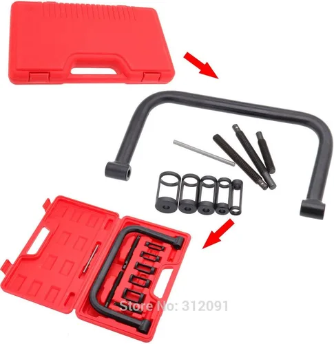 Miniatura 2 de J&R Quality Tools kit de servicio para compresor de muelles de válvula, con abrazadera en C
