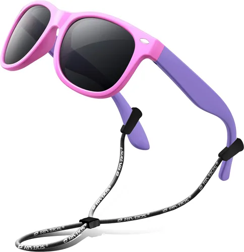 Lentes de sol de goma Rivbos RBK004, flexibles, para niños lentes para bebés y niños de 3-10 (vidrio espejado disponible).