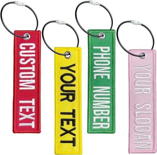 Customzied - Etiquetas de equipaje para maleta de viaje, etiquetas personalizadas para maletas de viaje, etiquetas bordadas para equipaje para
