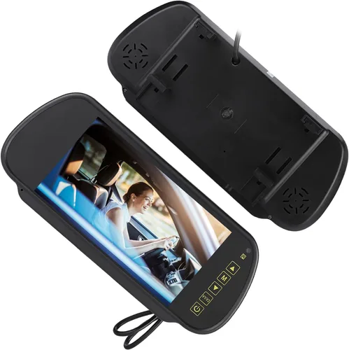 Miniatura 8 de Monitor de visión trasera de 7 pulgadas, pantalla de cámara de respaldo para automóvil con interfaces de video AV1 AV2 Amplio voltaje DC12V-24V