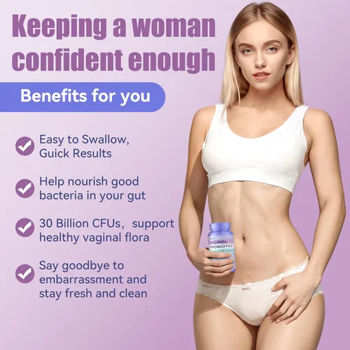 Miniatura 3 de Probióticos Vaginales para Mujeres, Promueve el Equilibrio del pH, Olor Vaginal Saludable y Flora, Salud del Tracto Urinario con Prebióticos