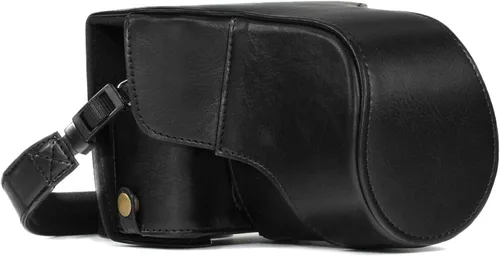 MegaGear MG981 Ever Ready - Funda de piel para cámara y correa para Fujifilm X-T30, X-T20, X-T10 (lentes de 0.630-1.969 in/0.709-2.165 in), color