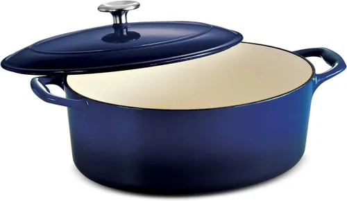 Miniatura 18 de Tramontina Bestow Sartén Braseadora de Hierro Fundido Esmaltado con Tapa, 4 cuartos, Azul