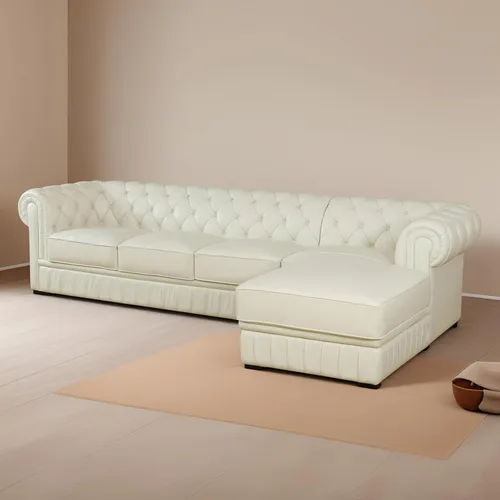 Miniatura 3 de Sofá seccional en forma de L, conjunto de sofás de Cuero, sofá grande de piel de vaca con sillón reclinable a la izquierda, adecuado para oficina