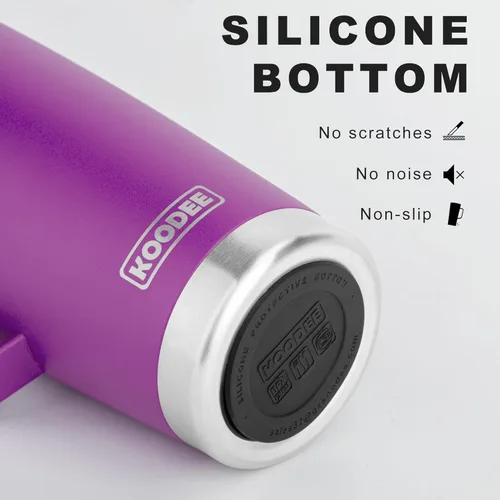Miniatura 4 de koodee Taza de café de viaje con tapa, taza de café aislada de 20 onzas de acero inoxidable de doble pared taza de café para campamento, a prueba