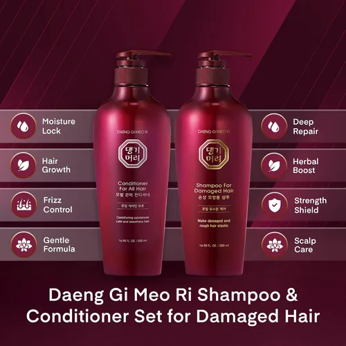Miniatura 3 de Daeng Gi Meo Ri - Set de champú y acondicionador para cabello dañado, añade nutrición y brillo para un cabello sano y energético, reduce la caspa