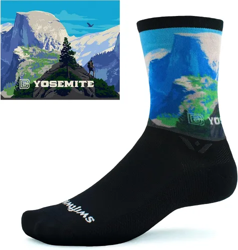 Miniatura 4 de Swiftwick VISION IMPRESSION Crew, National ParksStates Edition, Calcetines para correr, senderismo y ciclismo