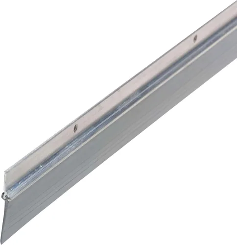 M-D Building Products 69620 Barrido de puerta de 48 pulgadas de aluminio y vinilo plateado, resistente, de montaje con tornillo