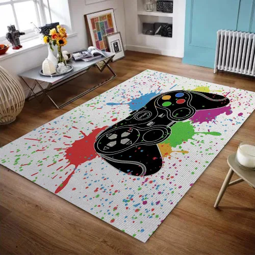 Miniatura 7 de Alfombras de juego para niños, adolescentes, niños, dormitorio, decoración de habitación de jugadores, alfombra de área con control de consola