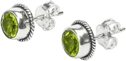 Miniatura 5 de Pendientes de tuerca con gemas, plata de ley 925, aretes de 6 mm redondos para niñas y mujeres, regalo