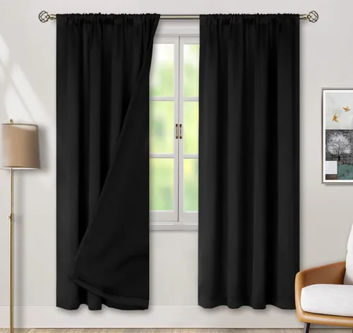 Miniatura 32 de BGment - Cortinas opacas para sala de estar de 63 pulgadas de largo, juego de 2 paneles, cortinas para oscurecer toda la habitación, cortinas