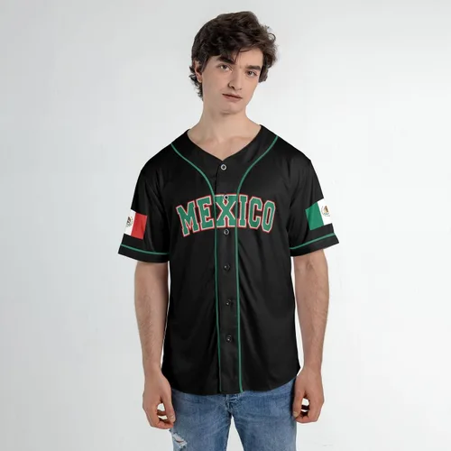 Miniatura 2 de Eagle Mexico - Camiseta de béisbol con la bandera de México para hombre, mujer, talla S a 5XL