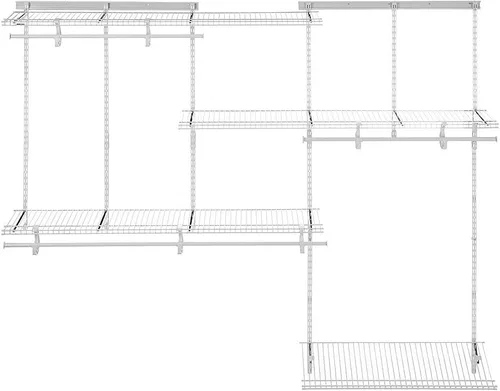 Miniatura 2 de ClosetMaid ShelfTrack - Sistema organizador de alambre para armario, ajustable de 5 a 8 pies, con estantes, barras de ropa, estante para zapatos