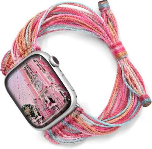 Miniatura 9 de JR.DM Correas de reloj bohemias compatibles con Apple Watch de 1.575 pulgadas, 1.614 pulgadas, 1.496 pulgadas, 1.732 pulgadas, 1.654 pulgadas, 1.772