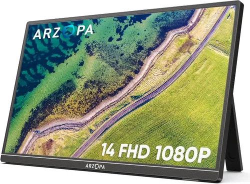 Miniatura 12 de ARZOPA Monitor portátil de 15.6 pulgadas FHD 1080P – Monitor portátil ultradelgado para laptop con soporte – Pantalla IPS para PC, MAC, teléfono