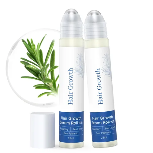 Miniatura 12 de Hair Growth Serum Roll On with Rosemary，Helps Support Thicker, Fuller Hair Appearance，Clean, Non-Greasy Hair Loss Support for Men & Women，0.84 Fl Oz
