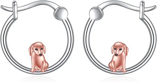 Miniatura 94 de VONALA Bonitos aretes de aro de plata de ley 925, regalos de cumpleaños para mujer