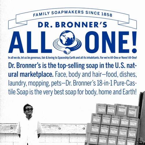 Miniatura 8 de Jabones mágicos Dr. Bronner’s, jabón de Castilla puro, Menta de cáñamo, todo en uno, barras de 5 onzas (paquete de 6), Peppermint
