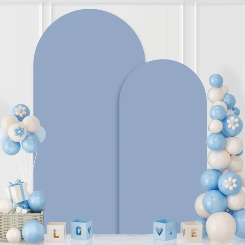 Miniatura 20 de MODFUNS Cubierta de Arco de Boda de 6 pies Beige de Spandex Cubiertas de Arco Chiara Cubierta de Telón de Fondo de Arco para Cubiertas de Arco Telón