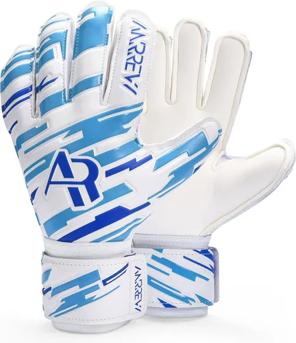 Miniatura 9 de Guantes de portero de fútbol con protección de dedos y doble protección para la muñeca. Los guantes de portero proporcionan un control y agarre Azul