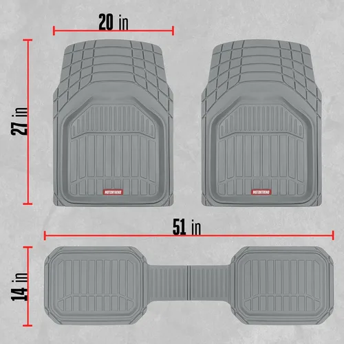 Miniatura 10 de Motor Trend 943-GR FlexTough Defender - Tapetes de piso para coche de próxima generación con contorno profundo y resistentes para coche, SUV, camión