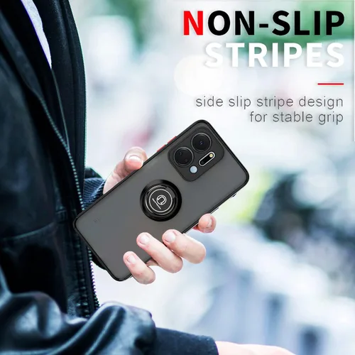 Miniatura 7 de QUIETIP Funda compatible con Xiaomi Redmi Note 12S con protector de pantalla, TPU + policarbonato duro a prueba de golpes, anillo magnético