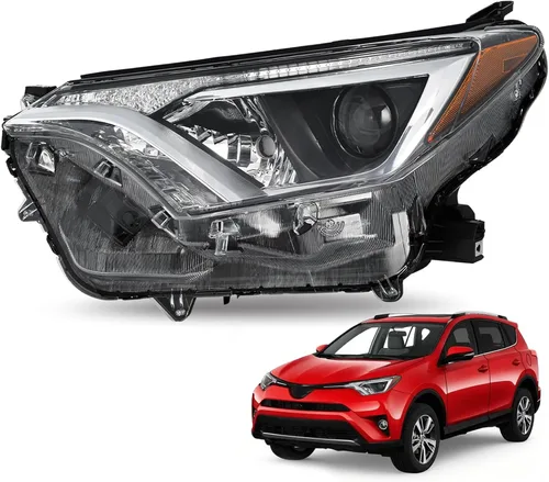 JSBOYAT Conjunto de faros halógenos de repuesto para faros delanteros Toyota RAV4 2016 2017 2018. No compatible con modelo LED. Estilo OE. Lado